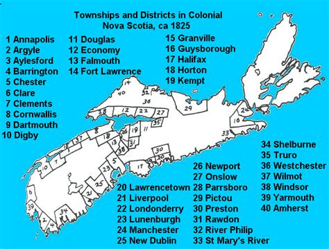 Among the agricultural <b>townships</b>, Horton may be considered representative, if not typical. . Unorganized townships nova scotia
